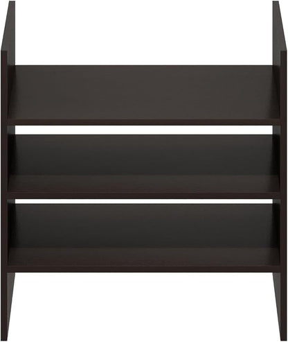 Furinno Cubicle Cube Insert, 3-Shelf Cube Organizer, Fits into Extra Thick Cubes, for Organizers and Storage, Dark Oak (Does not fit IKEA Kallax Shelving)