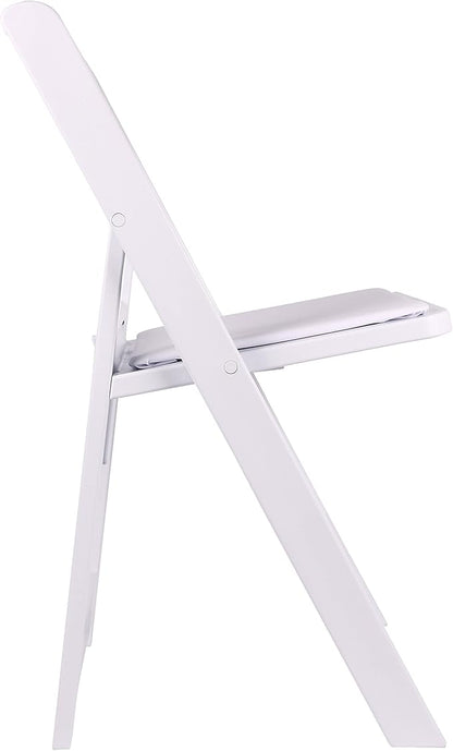 BTEXPERT Resin Folding Chair Vinyl Padded Seat Indoor Outdoor Lightweight Set for Home Event Party Picnic Kitchen Dining Church School Weddings