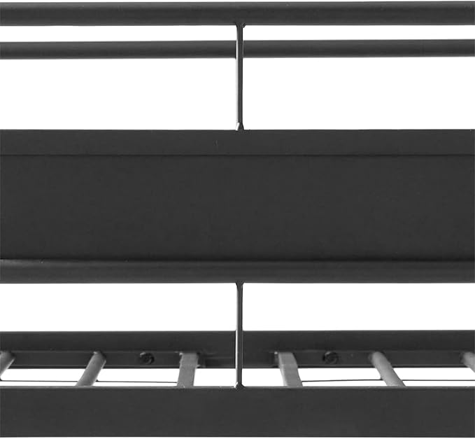 Latest Upgrade & Stronger Steel Queen Over Queen Bunk Bed, Heavy Duty Thickened More Rust-Proof Metal Bunk Queen Bed with Enhanced Legs & Slats (Easier Assembly)