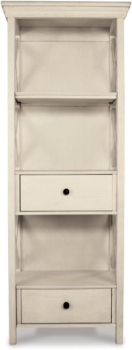 Signature Design by Ashley Bolanburg Cottage Chic Display Cabinet or Bookcase, Antique White