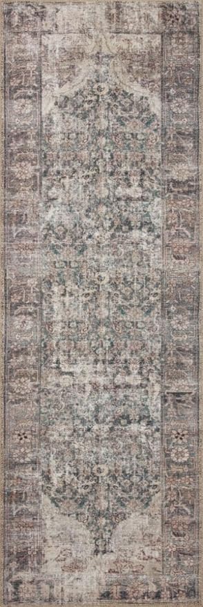 Loloi Amber Lewis Georgie Collection GER-08 Lagoon/Beige 2'-3" x 3'-9", .19" Pile Height, Accent Rug