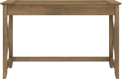 Bush Furniture Key West Collection Writing Desk, Writing Table for Home Office in Reclaimed Pine, Small Modern Farmhouse Desk