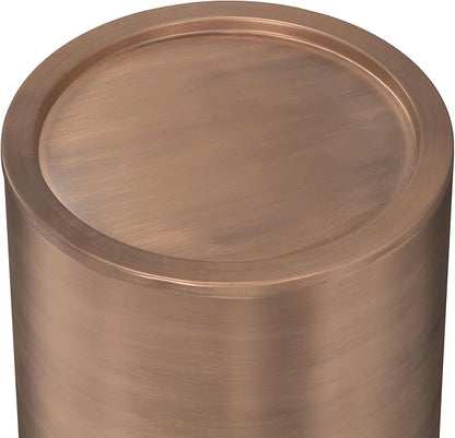 SIMPLIHOME Corbin Industrial 16 Inch Wide Metal Side Table in Antique Copper, Fully Assembled, For the Living Room and Bedroom