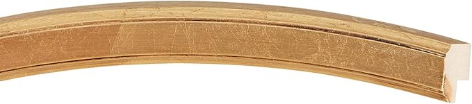 OVALCREST Oval Beveled Wall Mirror for Home Decor - Toronto Style - Gold Leaf - 26" x 22"