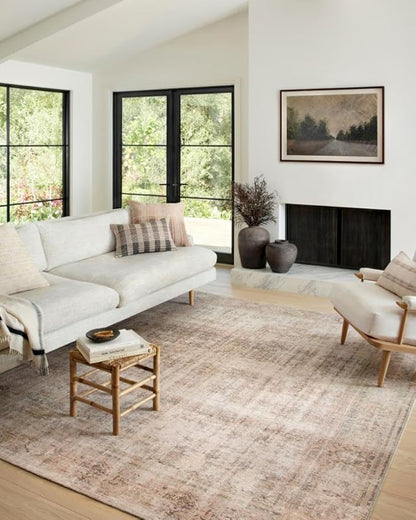 Loloi Amber Lewis Georgie Collection GER-02 Ocean/Sand 2'-3" x 3'-9", .19" Pile Height, Accent Rug