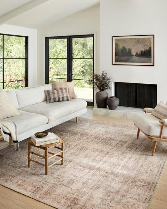 Loloi Amber Lewis Georgie Collection GER-02 Ocean/Sand 2'-6" x 9'-6", .19" Pile Height, Runner Rug
