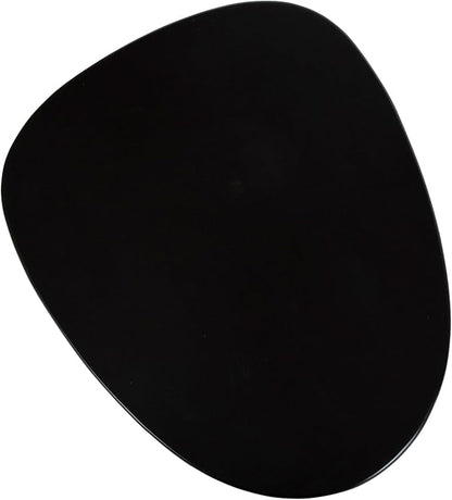 Kate and Laurel Tortola Modern Irregular Round Side Table, 22 x 18 x 20, Black, Transitional Pebble End Table for Use as Bedroom Nightstand or Living Room Accent Table