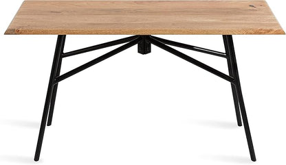 Kate and Laurel Pallson Modern Bench, 36 x 14 x 20, Natural Wood and Black, Decorative Boho Decor for Storage and Display