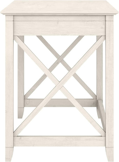 Bush Furniture Key West 48W Writing Desk in Linen White Oak