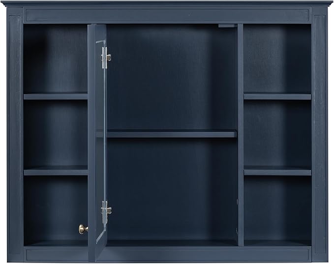 36" Bathroom Vanity with Matching Medicine Cabinet, Modern Sink Storage Cabinet with Drawers, Soft Closing Doors and Shelf, Bathroom Vanities with Sink & Mirror