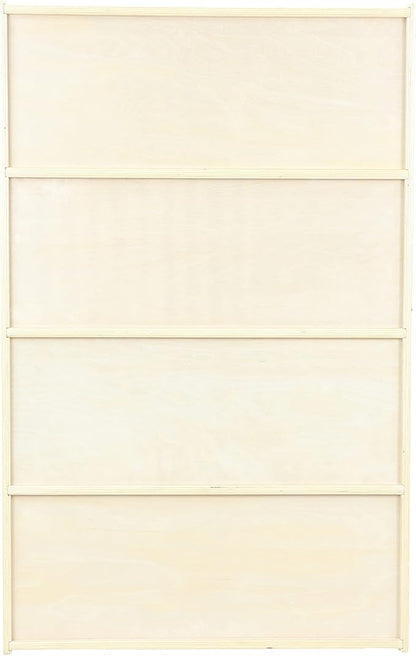 Classic Birch Book Shelf, Wooden Wall Organizer for Books, Toys, Office, and Kids Supplies, Natural (4 Tier - 48")