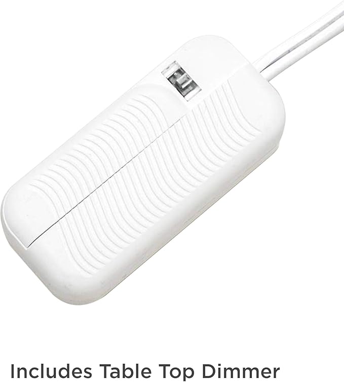 Possini Euro Design Cosgrove Mid Century Modern Coastal 3-Way Table Lamp with Table Top Dimmer 32.75" Tall White Glazed Ceramic Beige Fabric Drum Shade for Living Room Bedroom House (Colors May