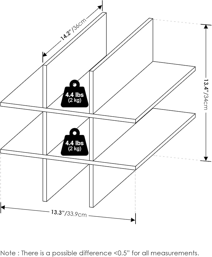 Furinno Cubicle Cube Insert, 9-Compartment Cube Organizer, Fits into Extra Thick Cubes, for Organizers and Storage, White (Does not fit IKEA Kallax Shelving)