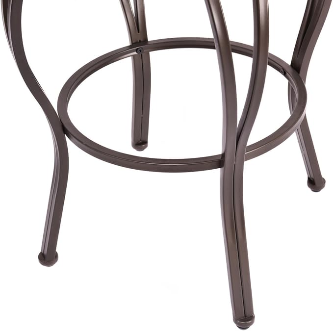 COSTWAY Bar Stools Set of 4, 360 Degree Swivel, 30" Bar Height Bar stools, with Leather Padded Seat Bistro Dining Kitchen Pub Metal Vintage Chairs with Back (Set of 4)