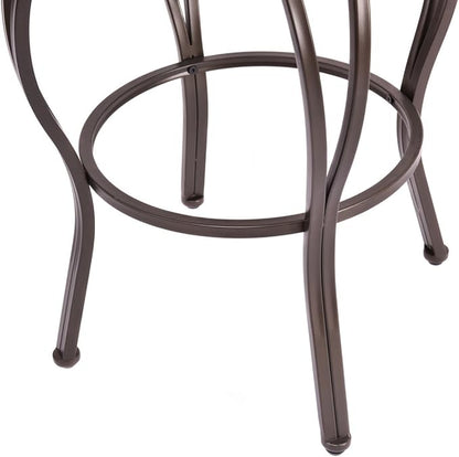 COSTWAY Bar Stools Set of 4, 360 Degree Swivel, 30" Bar Height Bar stools, with Leather Padded Seat Bistro Dining Kitchen Pub Metal Vintage Chairs with Back (Set of 4)