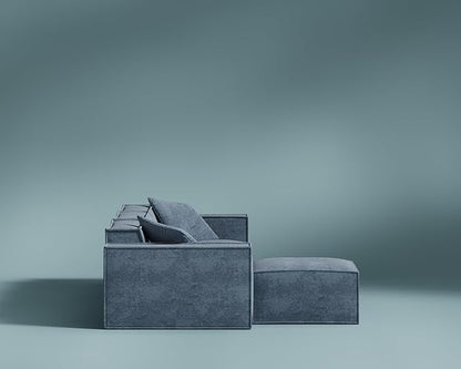 ROVE LAB M1 Modular Sectional Sofa with Ottoman, Sofa in a Box, Modular Couch, Spill-Resistant,Sustainable, Stylish, Modern Sectional Couch for Living Room with SmartFoam Comfort
