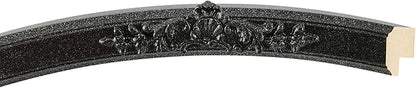 OVALCREST Oval Beveled Wall Mirror for Home Decor - Athena Style - Black Silver - 26" x 20" Outside Dimensions