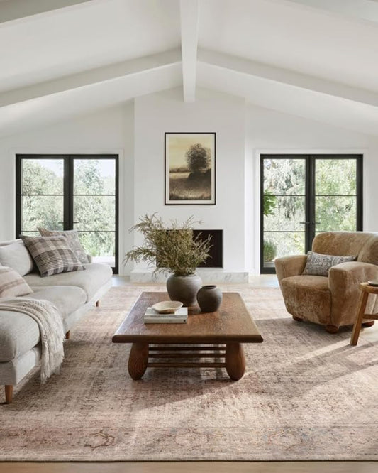 Loloi Amber Lewis Georgie Collection GER-02 Ocean/Sand 2'-0" x 5'-0", .19" Pile Height, Accent Rug