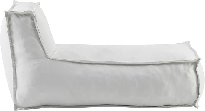 Christopher Knight Home Natty Bean Bag Chair, Fabric Bean Bag Chairs for Adults and Kids, Comfy Reading Chair, Lounge Sofa with Armrest, Indoor/Outdoor Spaces Memory Foam Bean Bag Chair, Light Gray