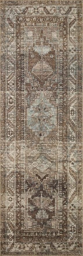Loloi Amber Lewis Billie Collection, Clay & Sage 3'-6" x 5'-6" Area Rug – Antique & Distressed Accent Rugs for Living Room, Bedroom, Entryway & Hallway, No Shed High Traffic Area Home Decor Rug