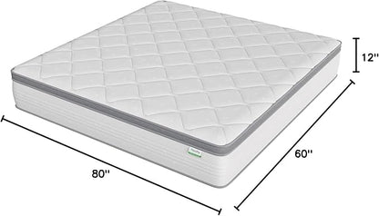Novilla Queen Size Mattress 10 Inch, Queen Mattress in a Box Hybrid, Pocket Innerspring with Foam Layer for Motion Isolation & Pressure Relief,Soft Feel but Supportive,CertiPUR-US