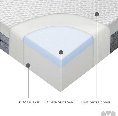 Milliard Memory Foam Mattress 10 inch Firm, Pressure Relieving, Classic (King)