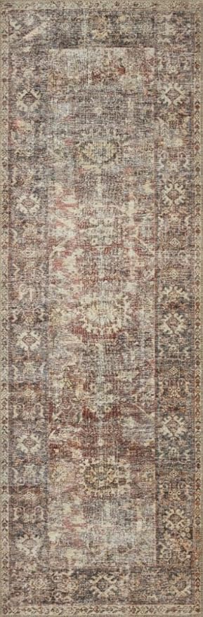 Loloi Amber Lewis Georgie Collection GER-06 Bordeaux/Antique 3'-9" x 5'-6", .19" Pile Height, Accent Rug