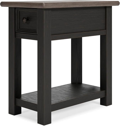 Signature Design by Ashley Tyler Creek Chair Side End Table, Light Brown & Whitewash