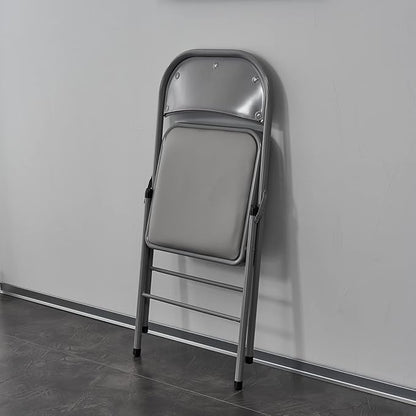 8 Pack Grey Folding Chairs with Padded Seats, Portable Stackable Foldable Chairs for Indoor and Outdoor, Commercial Seat with Metal Frame for Events Office Wedding Party, 330lbs Capacity