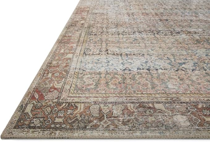 Loloi Amber Lewis Georgie Collection GER-09 Multi/Spice 18" x 18", .19" Pile Height, Sample Rug