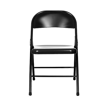 OEF Furnishings OEF900 Series Premium Lightweight All-Steel Folding Chairs (4-Pack, Black)