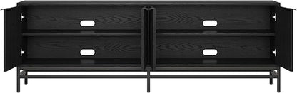 Henn&Hart Montello TV Stand, 70" Wide, Black