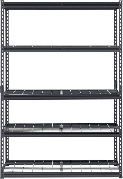 VEVOR Storage Shelves, 3000 lbs, 5 Tier Heavy Duty Garage Shelving, 20" D x 48" W x 72" H Adjustable Metal Shelves for Industrial Shelving Unit Utility Shelf, for Kitchen, Warehouse, Basement, Black
