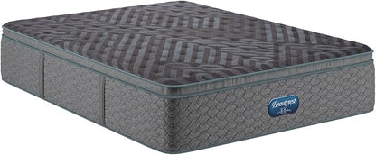 Beautyrest Days End Plush Pillow Top 14.75" Mattress - King - Cooling Tech, Supportive Durable Pocketed Coils, Pressure Relief, Motion Separation; 100 Night Sleep Trial and 10 Year Warranty