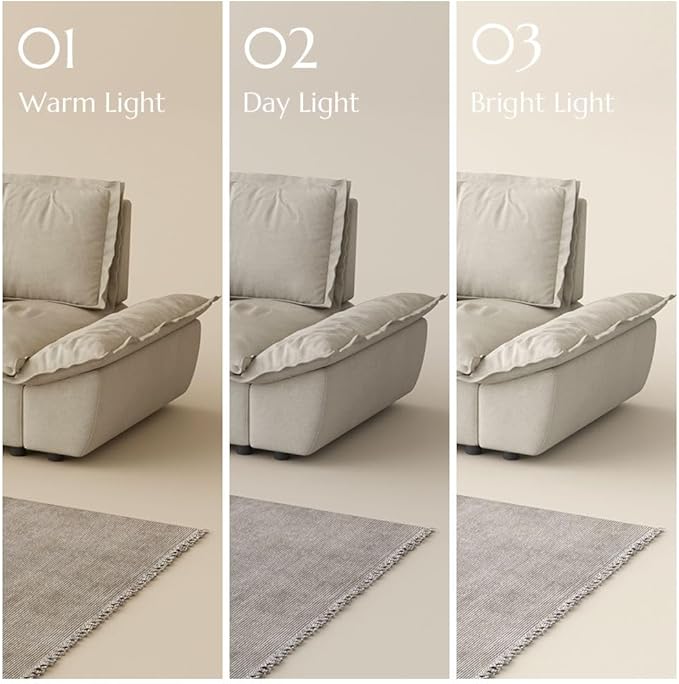 POVISON Oversized Modular Sectional Sailboat Sofa for Living Room with Adjustable Backrest Modern Sectional Couches Loveseat Large Deep Sofa 2 Seats with 2 Ottomans Comfy Cloud Couch for House Office