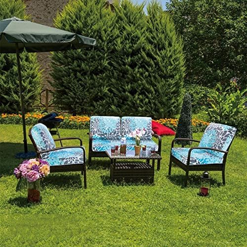 JMGBird Outdoor Cushion Tufted Pillow, Deep Seat Outdoor Chair Cushion 22"x22" Patio Cushions for Outdoor Furniture