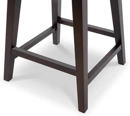 CHITA Counter Height Swivel Bar Stools Set of 3, FSC Certified Upholstered Faux Leather Barstool Chairs with Back, 26.8" H Seat Height, PU Leather in Creamy Grey