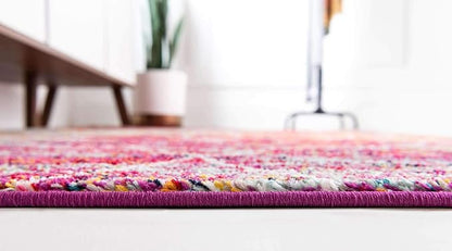 Unique Loom Trellis Frieze Collection Area Rug - Geometric (7' 10" Octagon, Multi/ Ivory)