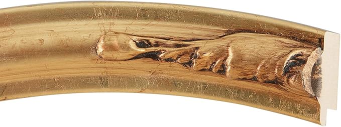 OVALCREST Oval Beveled Wall Mirror for Home Decor - Florence Style - Gold Leaf - 40" x 28"