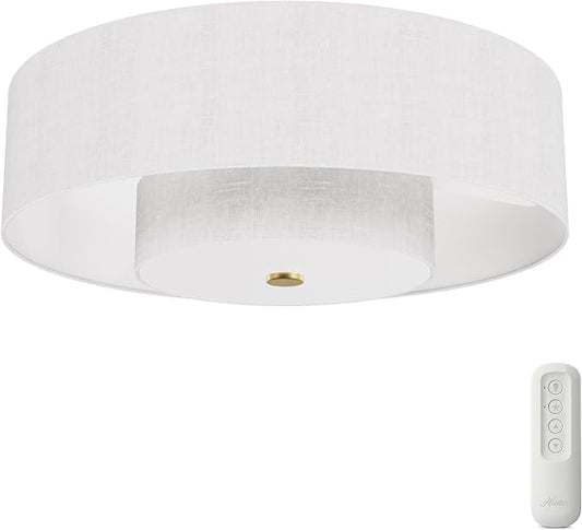 Hunter Fan 30 inch Luxe Gold - Fresh White Indoor Fandelier with Light, Remote, Casual-Style, Ceiling Fans for Living Rooms, bedrooms, Home Offices, Kitchens (Renewed)