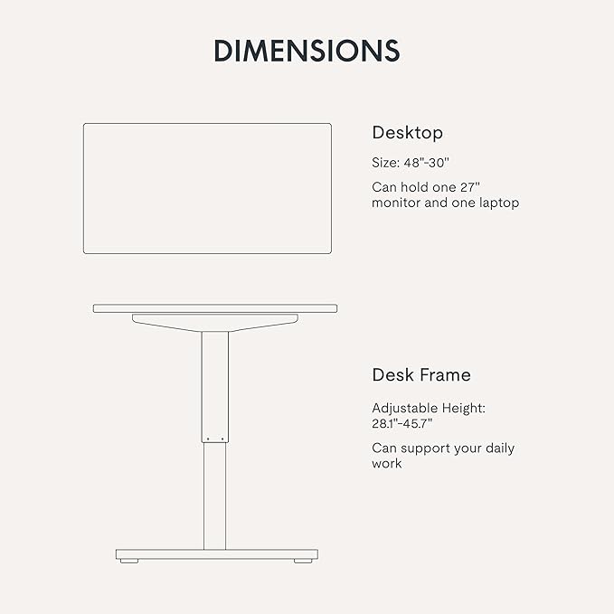 FLEXISPOT Electric Height Adjustable Standing Desk Heavy Duty Steel Stand Up Desk Frame w/Memory Controller (Black Frame + 48 in Rustic Top 2 Packages, 2 Packages)