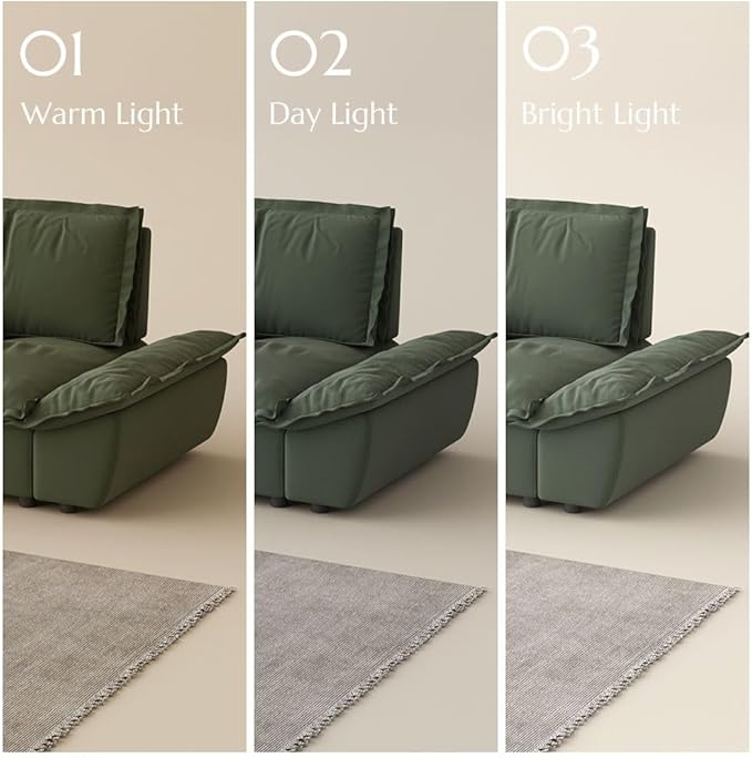 POVISON Oversized Modular Sectional Sailboat Sofa for Living Room with Adjustable Backrest Sectional Couches Large Deep Sofa Set 3 Seats Big with Ottoman Comfy Cloud Couch for House Office