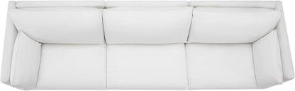 CHITA Luxury Oversized Sectional Modular Sofa, Premium Down Filled Cloud Couch, FSC Certified Comfty Deep Seat Sectional for Living Room, 3 Seat, 114‘’ Width, Cream
