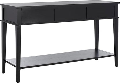 SAFAVIEH Home Collection Manelin Black/Antique Gold 3-Drawer Console Table for Living Room Foyer Bedroom Hallway Entryway Office