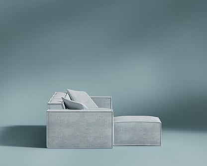 ROVE LAB M1 Modular Sectional Sofa with Ottoman, Sofa in a Box, Modular Couch, Spill-Resistant,Sustainable, Stylish, Modern Sectional Couch for Living Room with SmartFoam Comfort