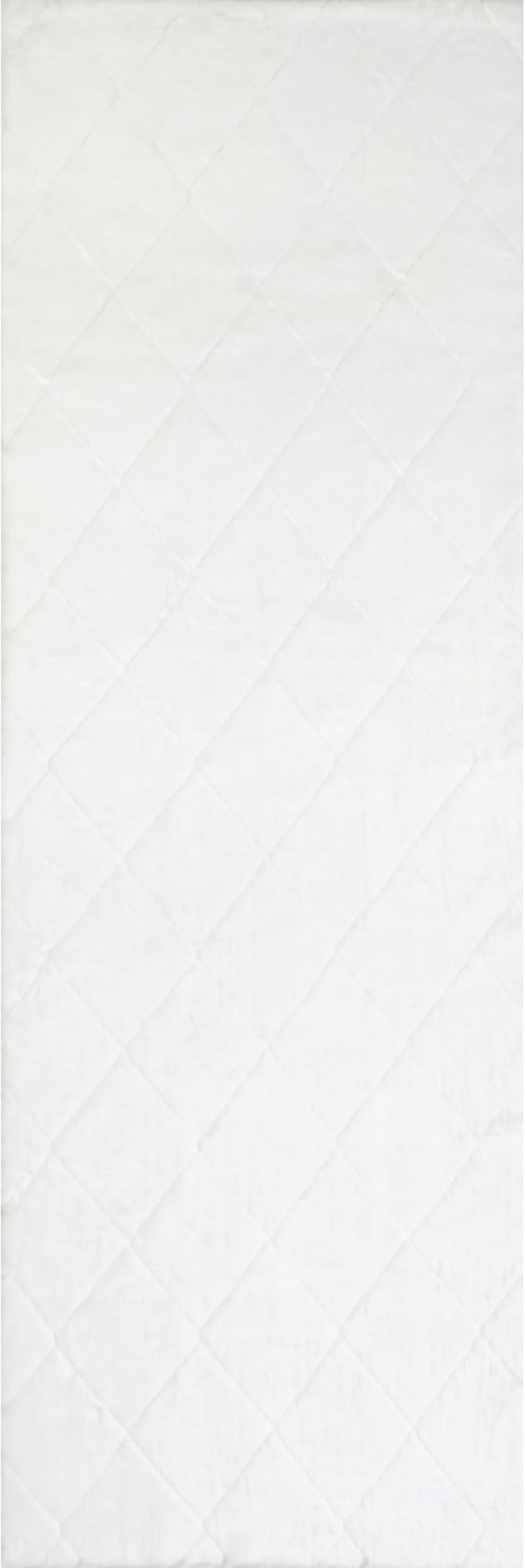 nuLOOM 2'6" x 8' Cozy Plush Area Rug, Machine Washable, Non-Slip, Soft Fluffy Shag Carpet for Living Room Bedroom Kids Room Nursery Home Decor, Amy White