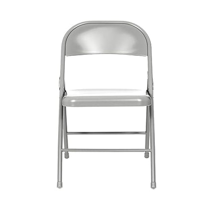 OEF Furnishings OEF900 Series Premium Lightweight All-Steel Folding Chairs (4-Pack, Gray)