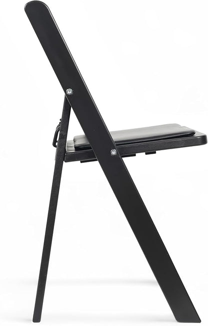 Flash Furniture Hercules Set of 2 Kids Black Resin Folding Chairs with Gray Vinyl Padded Seats