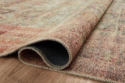 Loloi Amber Lewis Georgie Collection GER-03 Jade/Sunset 2'-6" x 12'-0", .19" Pile Height, Runner Rug