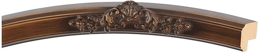 OVALCREST Oval Beveled Wall Mirror for Home Decor - Athena Style - Sunset Gold - 26" x 22" Outside Dimensions